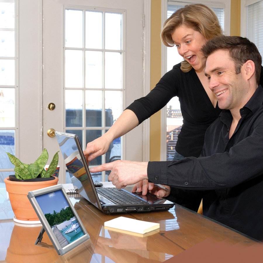 Photo Klikramme med 14mm aluminium profil, s&oslash;lv - A4