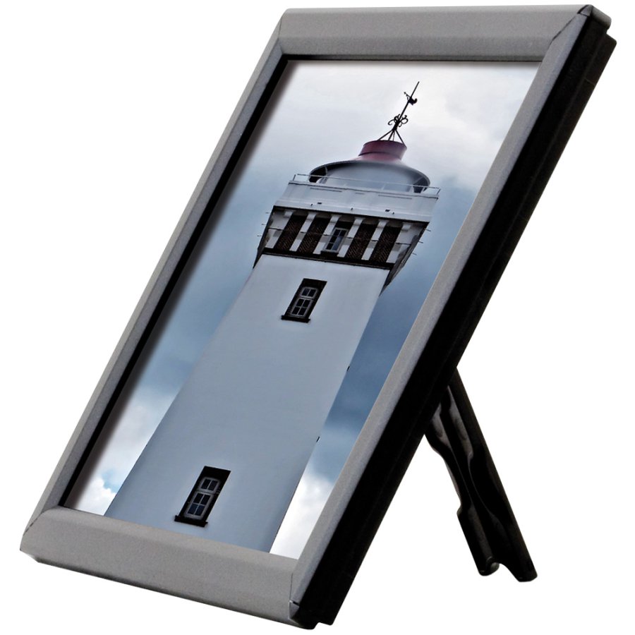 Klikramme, Photo, 14 mm aluminium profil s&oslash;lv, A5 - 14,8 x 21 cm