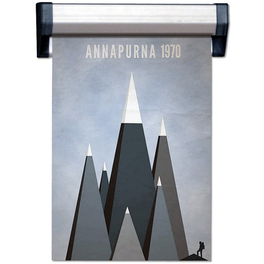 Fast Note plakatoph&aelig;ng med 30mm aluminium profil, s&oslash;lv - 31cm