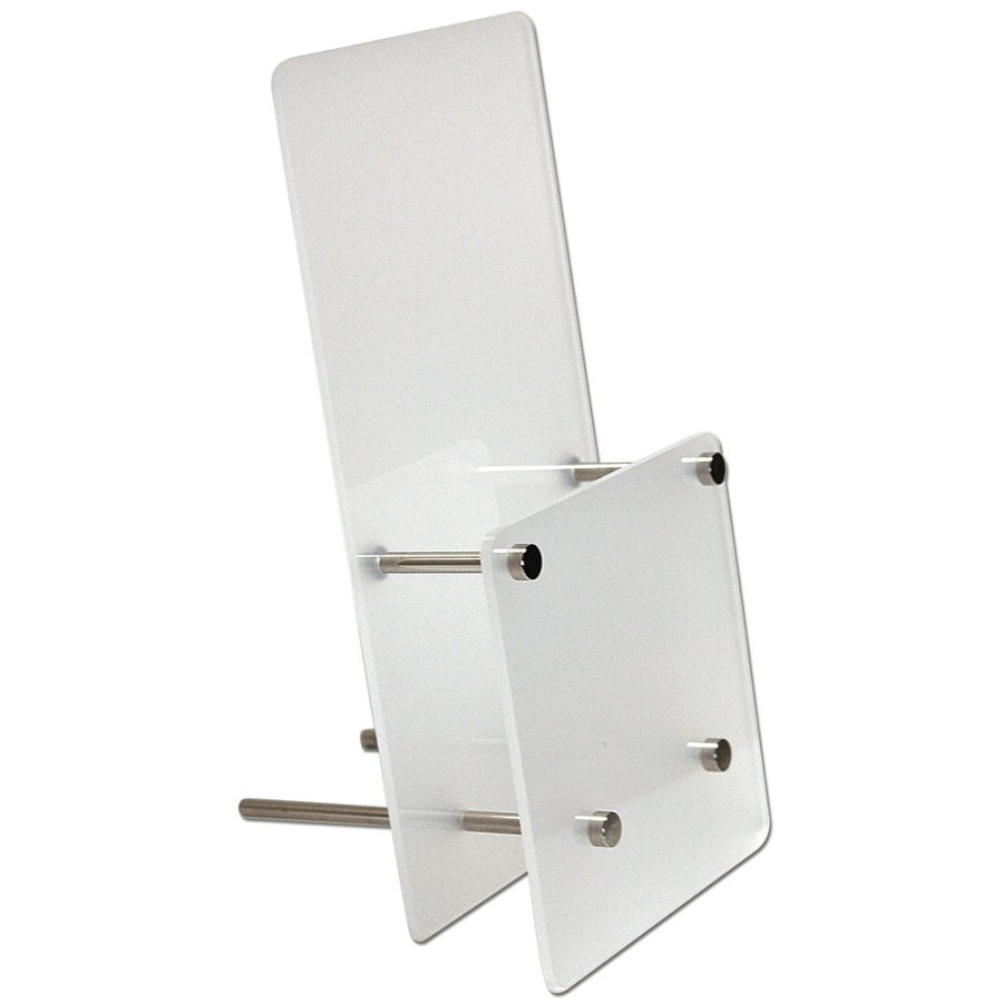 Frosted Brochureholder til bord vertikal - A5 - 14.8x21 cm