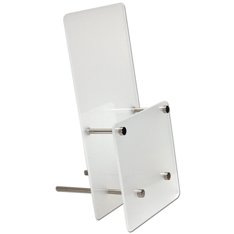 Frosted Brochureholder til bord vertikal - A4 - 21x29.7 cm