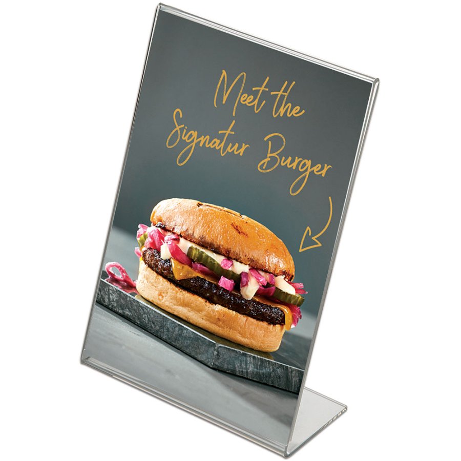 L - Menukortholder vertikal - A4 - 21 x 29.7 cm