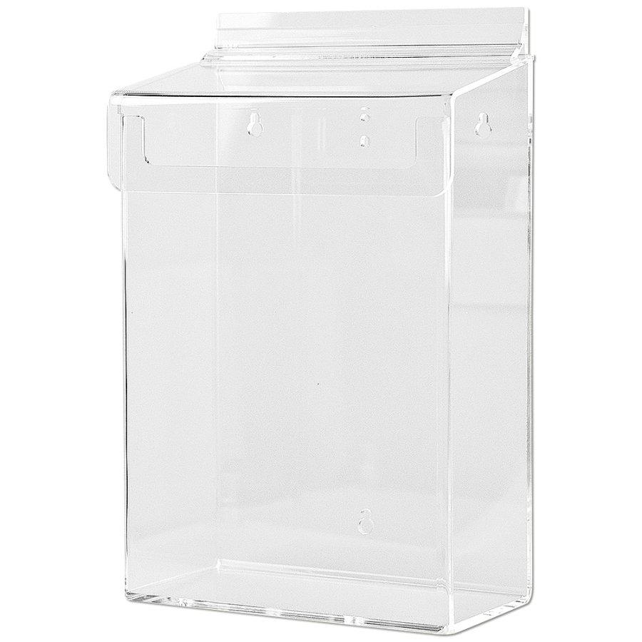 Akryl brochureholder boks, vertikal, A4 dyb