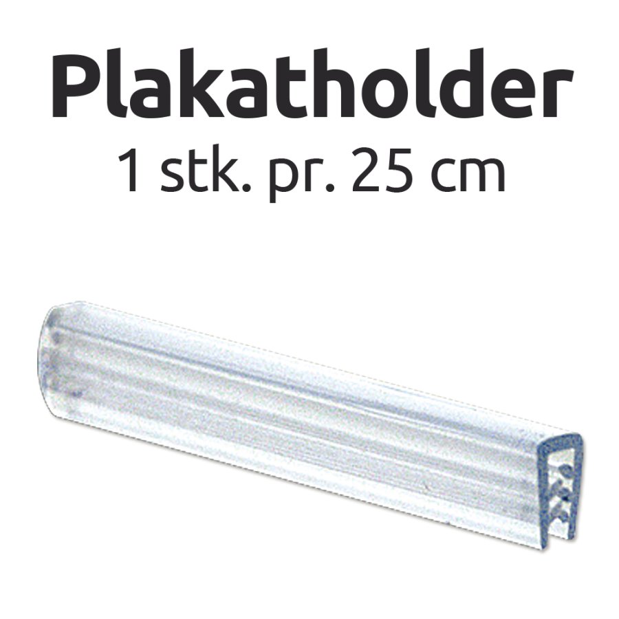 Plast klemprofil 4cm. til Poster Hanger, klar