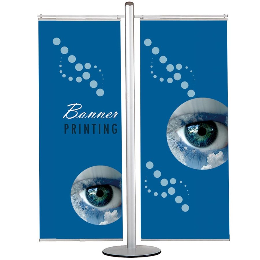 Bannerdisplay, MultiStand, dobbeltsidet, 2 x banner, 60 cm