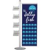 Bannerdisplay, MultiStand, enkeltsidet, 4 A4 hylder, banner, 50 cm #1