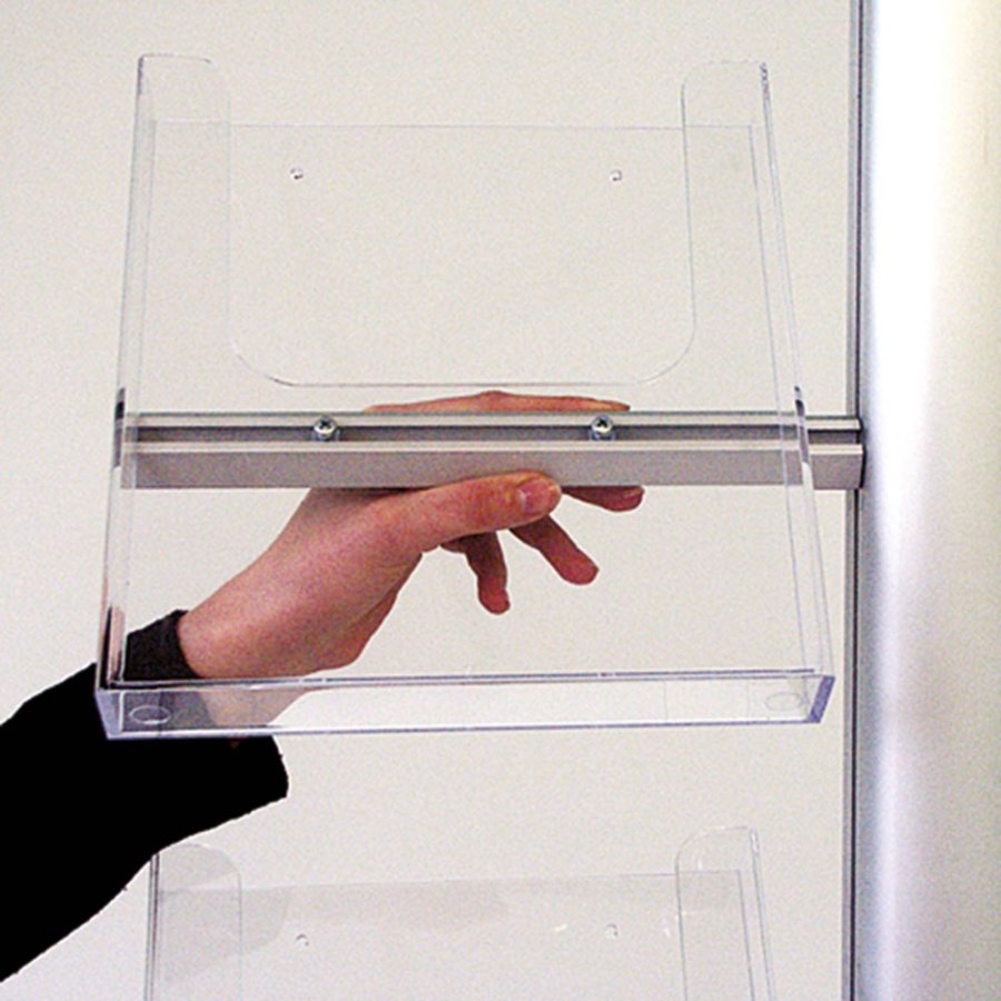 Bannerdisplay, MultiStand, enkeltsidet, 4 A4 hylder, banner, 50 cm