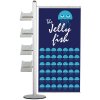Bannerdisplay, MultiStand, enkeltsidet, 4 A4 hylder, banner, 70 cm #1