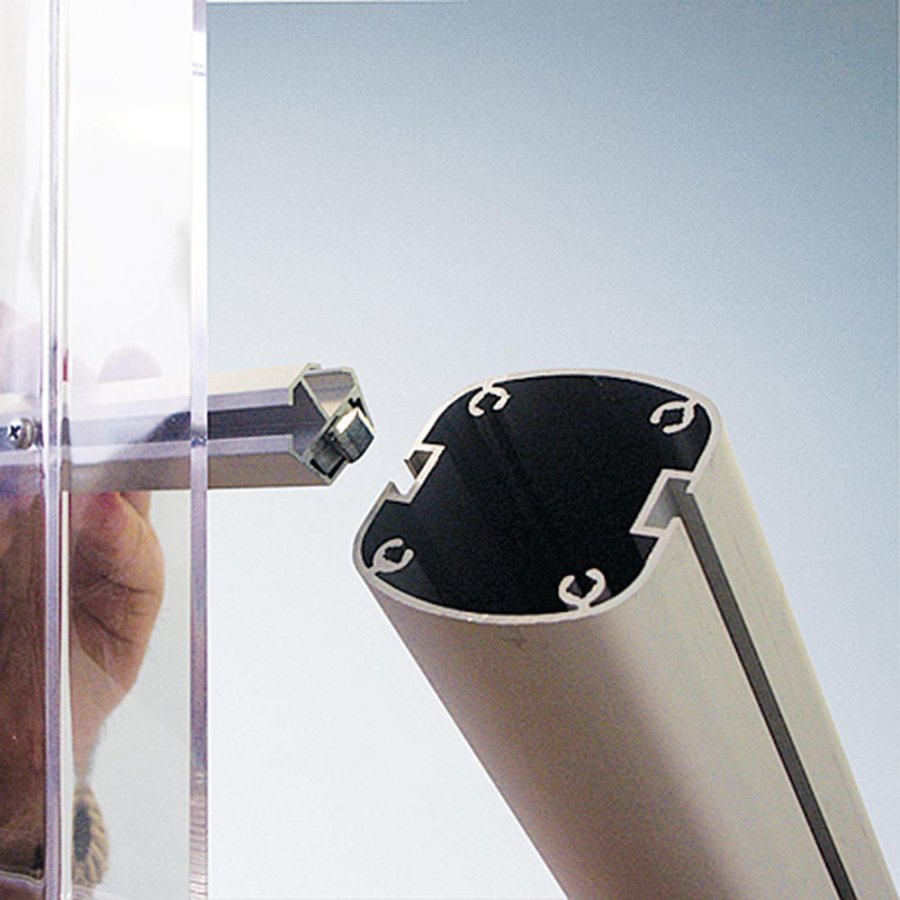 Multistander brochureholder, enkeltsidet - 8xA4 - 21x29.7 cm