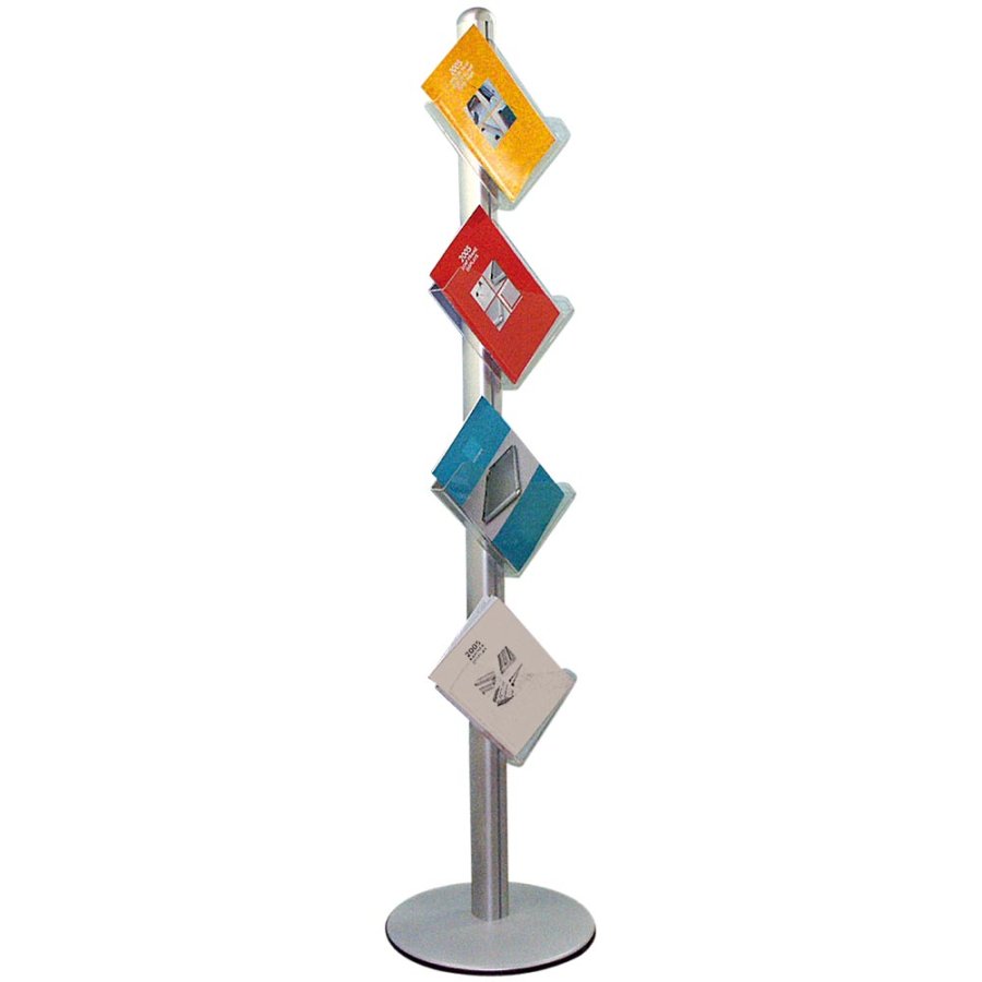 Multistander brochureholder, enkeltsidet - 4xA4 - 21x29.7 cm