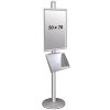 Infostander, MultiStand, enkeltsidet, st&aring;lhylde, klikramme, B2 - 50 x 70 cm #2