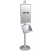 Infostander, MultiStand, enkeltsidet, st&aring;lhylde, klikramme, 60 x 85 cm #2