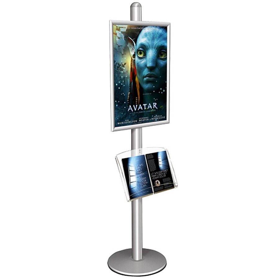 Infostander, MultiStand, enkeltsidet, akrylhylde, klikramme, B1 - 70 x 100 cm