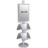 Infostander, MultiStand, dobbeltsidet, 4 st&aring;lhylder, 2 klikrammer, 60 x 85 cm #2