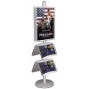 Infostander, MultiStand, dobbeltsidet, 4 st&aring;lhylder, 2 klikrammer, 60 x 85 cm #1