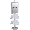 Infostander, MultiStand, dobbeltsidet, 4 akrylhylder, 2 klikrammer, B2 - 50 x 70 cm #2