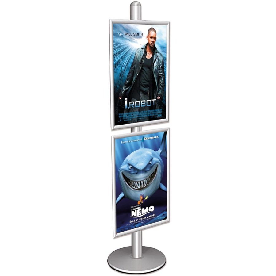 Infostander, MultiStand, enkeltsidet 2 x klikramme, B2 - 50 x 70 cm