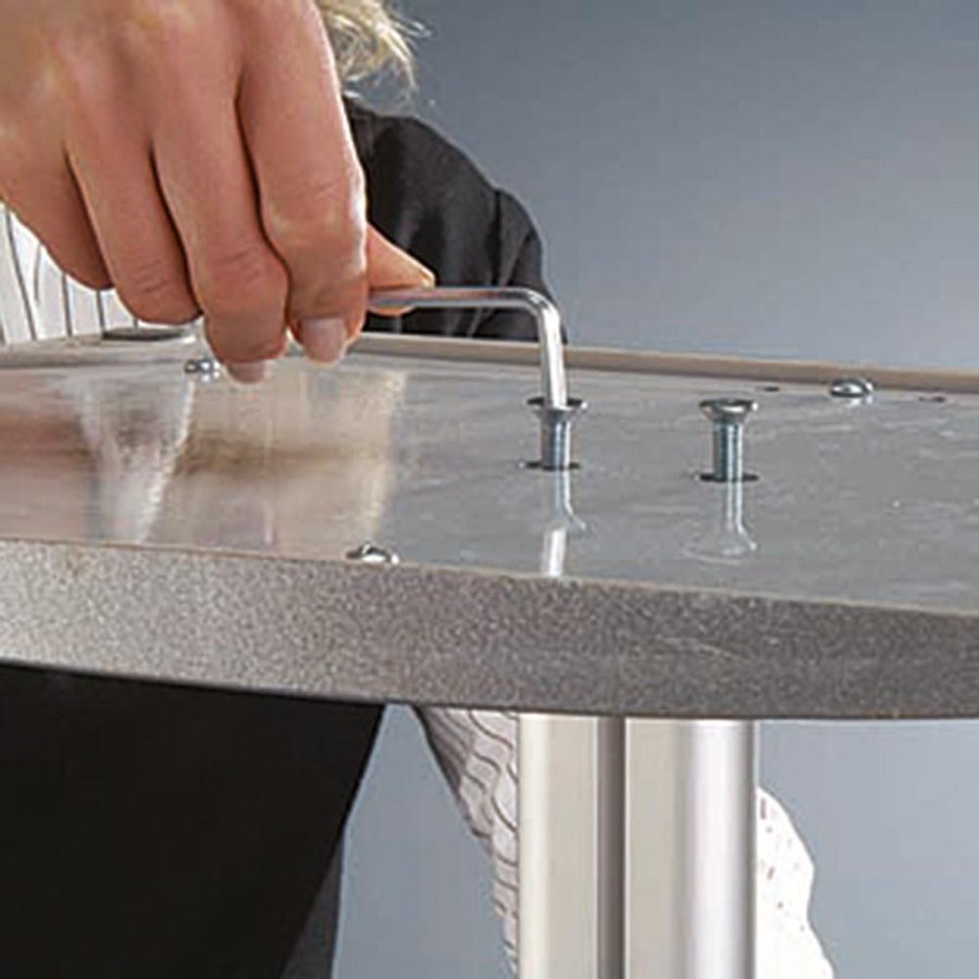 Infostander, Mini MultiStand, enkeltsidet, akrylholder og klikramme, A2 - 42 x 59,4 cm