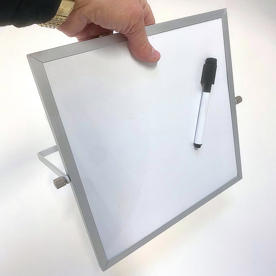 Effektiv Mini-Whiteboard til Skrivebordet - 25x25 cm