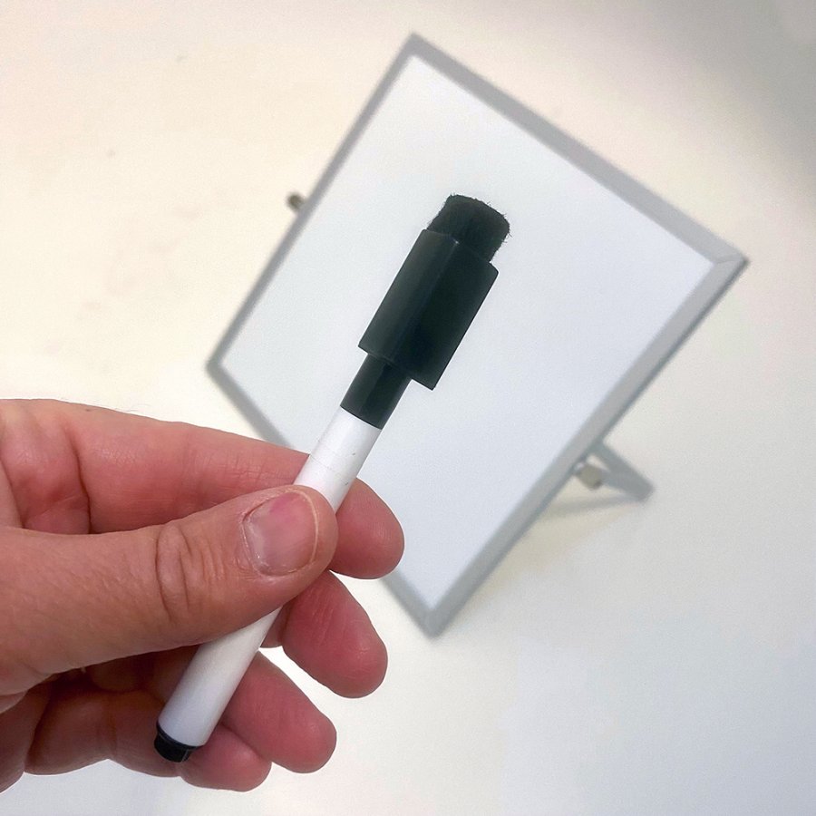 Effektiv Mini-Whiteboard til Skrivebordet - 25x25 cm