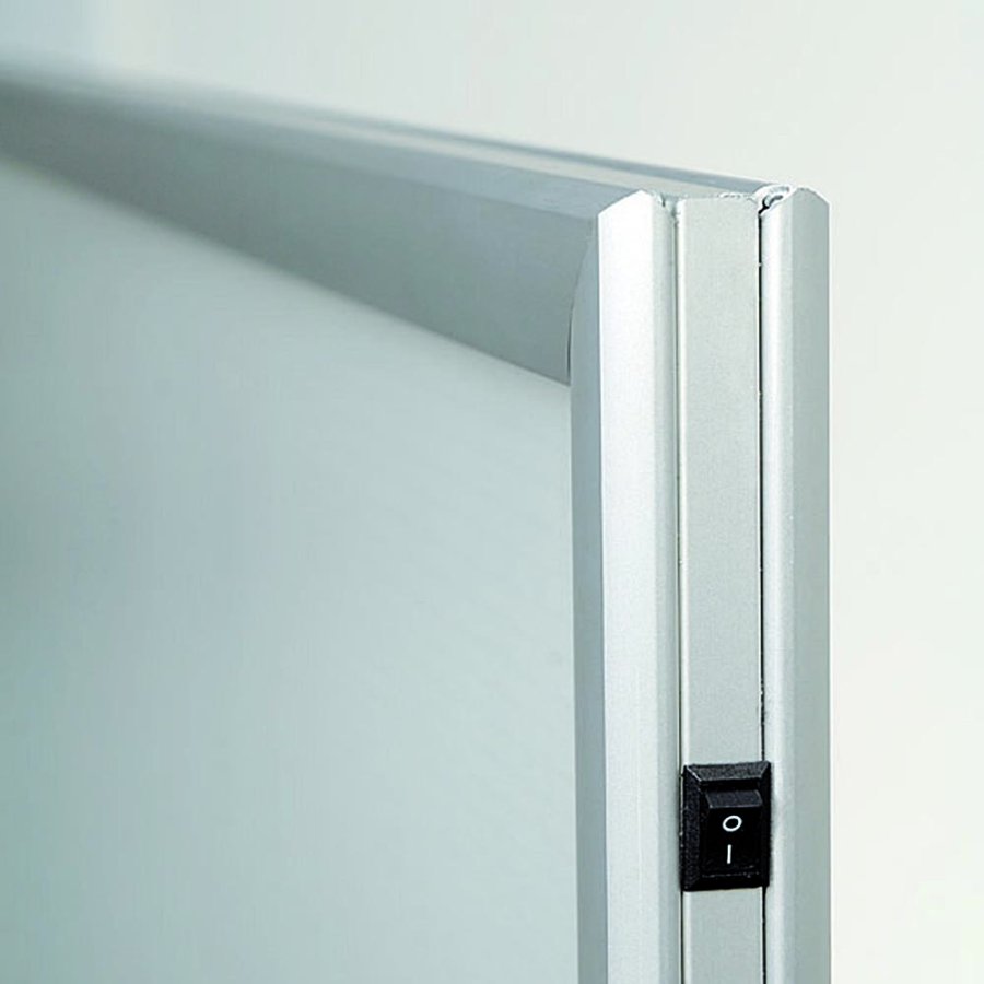 LED Ramme, dobbeltsidet, vertikal, A4 - 21 x 29,7 cm