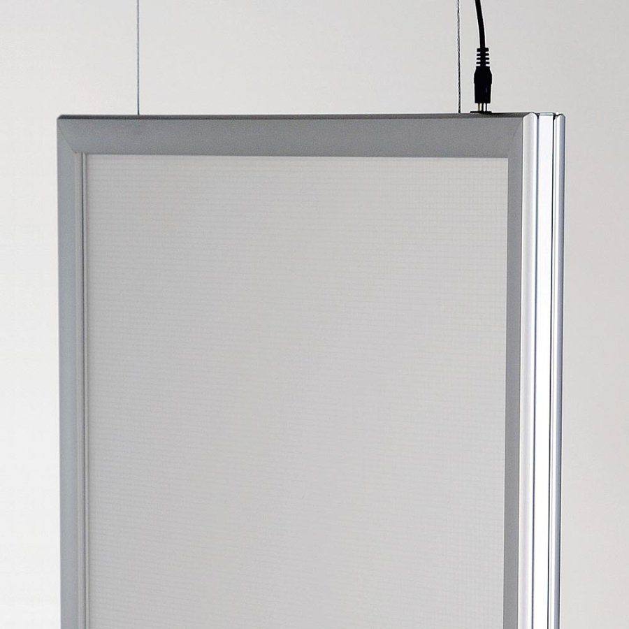 LED Ramme, dobbeltsidet, vertikal, A2 - 42 x 59,4 cm
