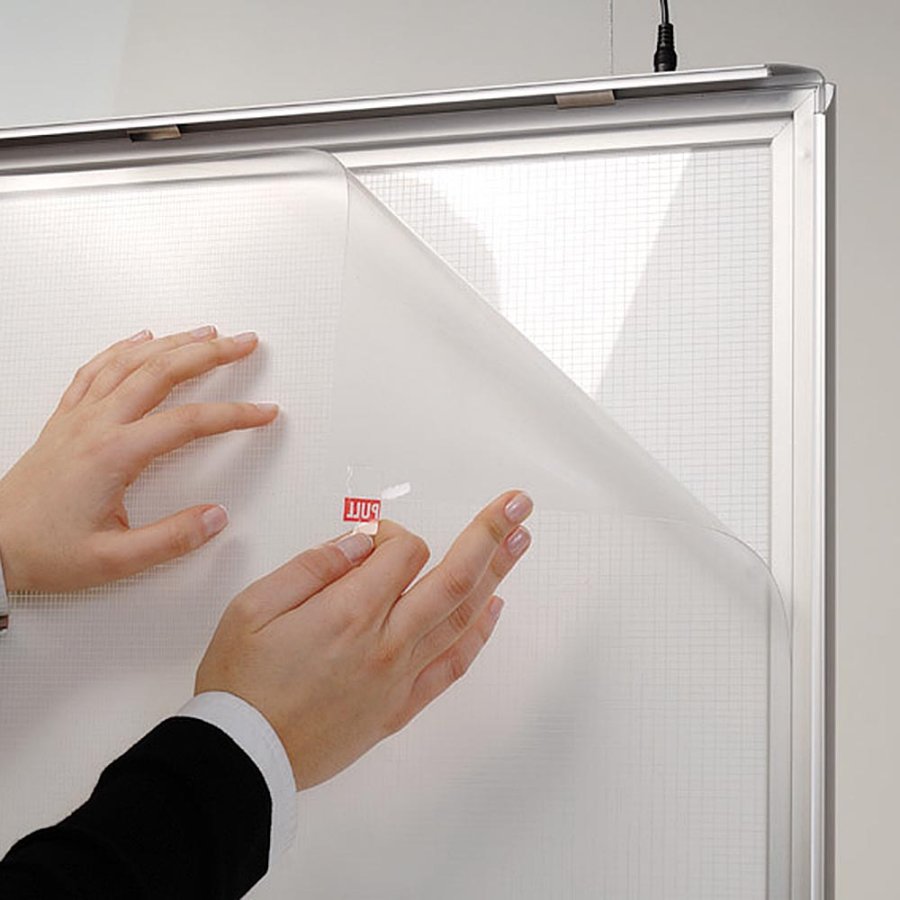 LED Ramme, dobbeltsidet, vertikal, B1 - 70 x 100 cm