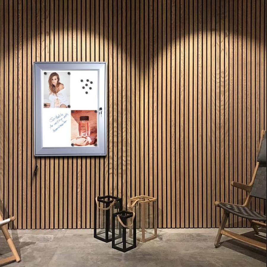 LED Menu Udh&aelig;ngsskab - 6xA4