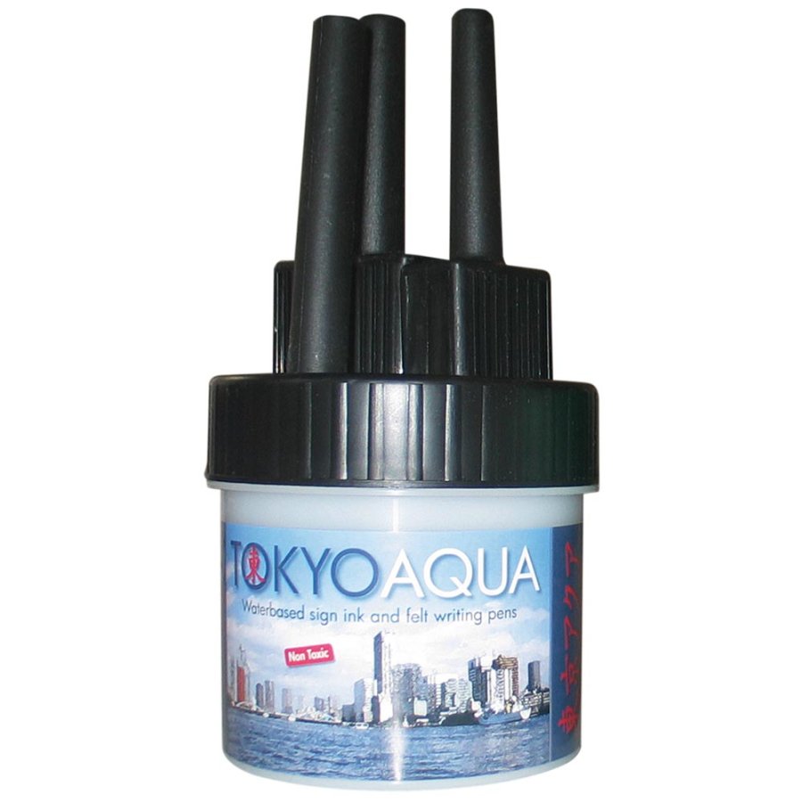 Filtpennes&aelig;t, TOKYO AQUA, Gul, Sort