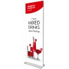 Magnetisk dobbeltsidet bannerstander med aluminiumsramme, s&oslash;lv - 60x180 cm #1