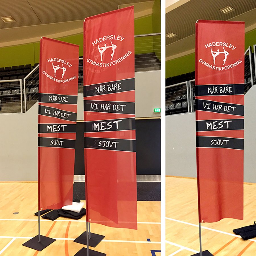 Beachflag, Outdoor Square Flag, Medium, stangsystem