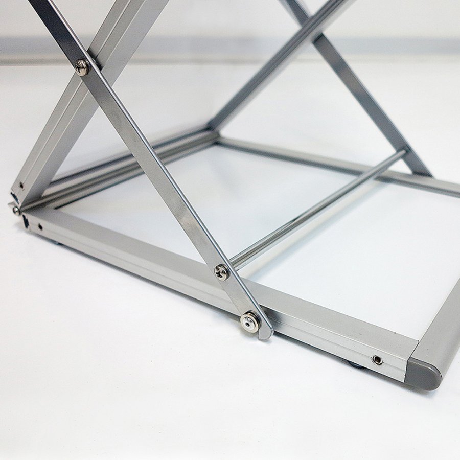 Flex Brochurestander, alu/s&oslash;lv - 6 x A4