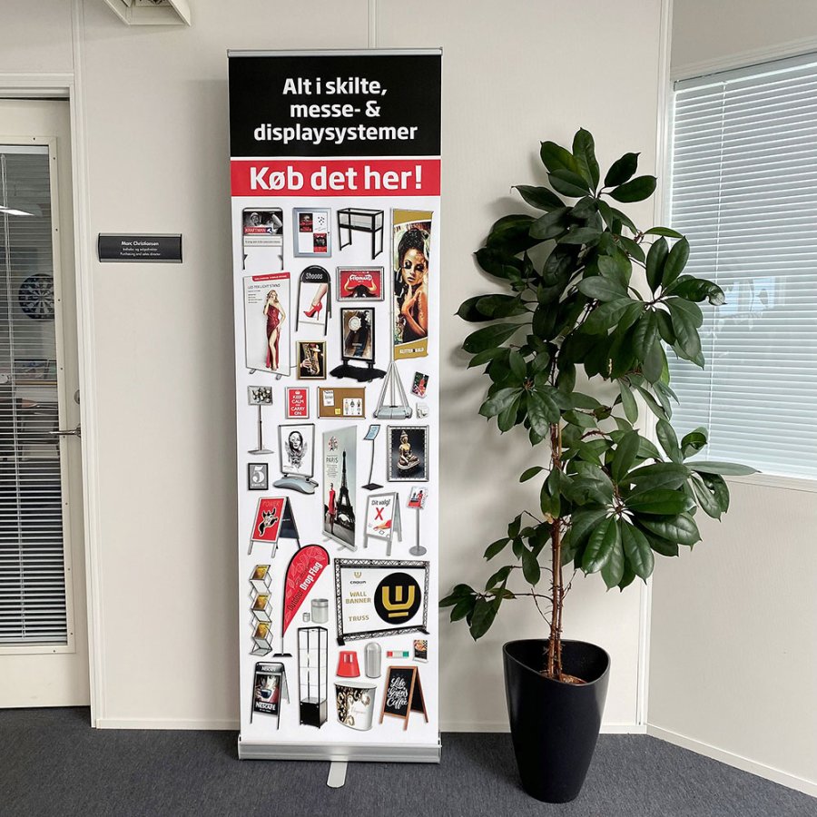 Basic Roll-up, enkeltsidet, alu/s&oslash;lv, 60 cm