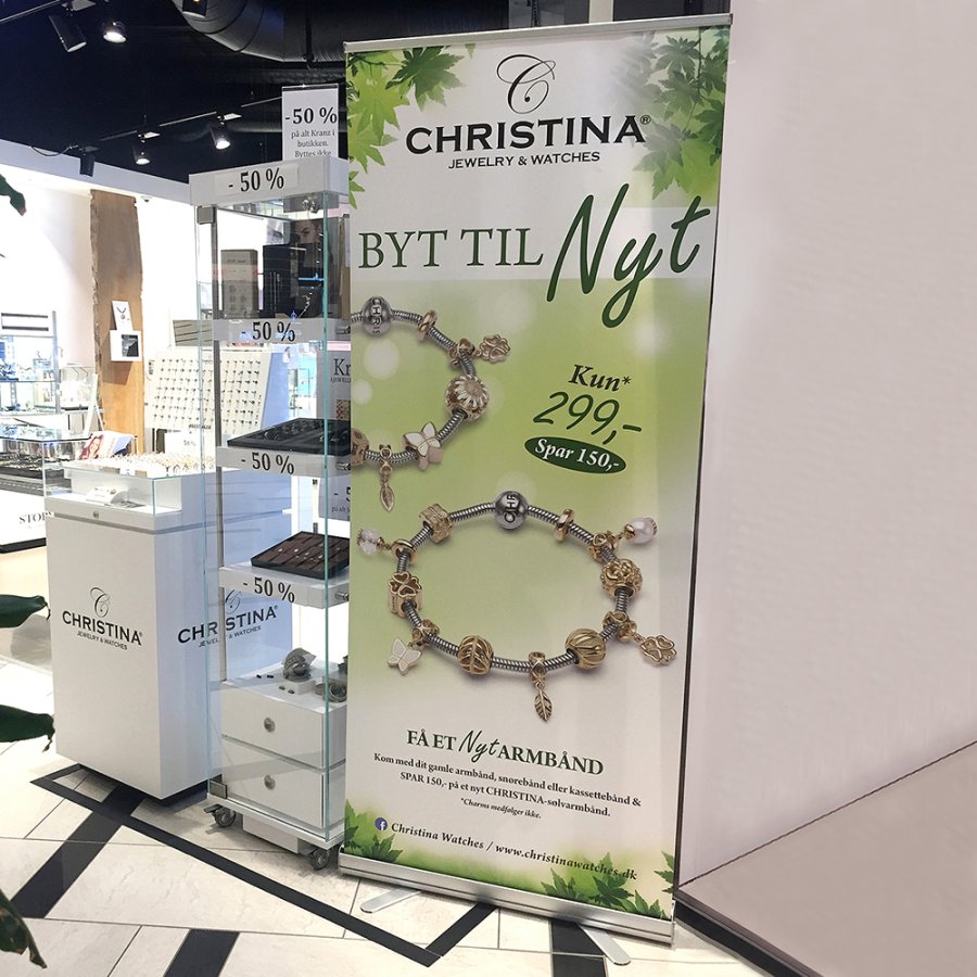 Basic Roll-up kassette, enkeltsidet, alu/s&oslash;lv, 85 cm