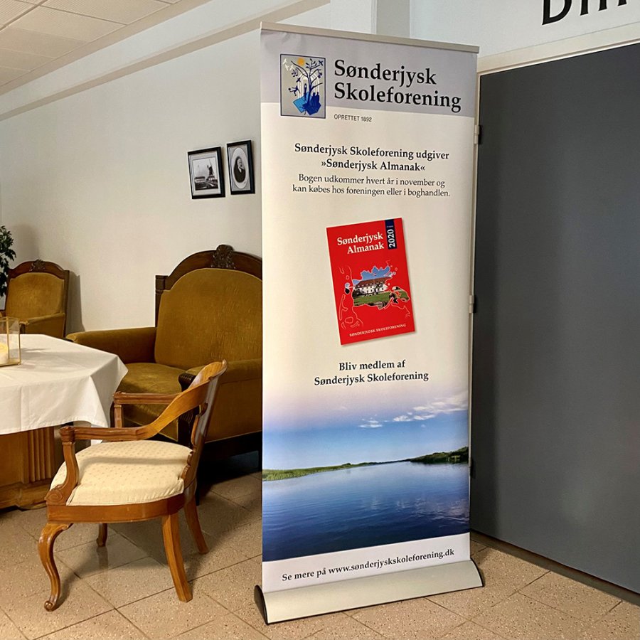 Stylish Roll-up kassette, dobbeltsidet, s&oslash;lv, 85 cm