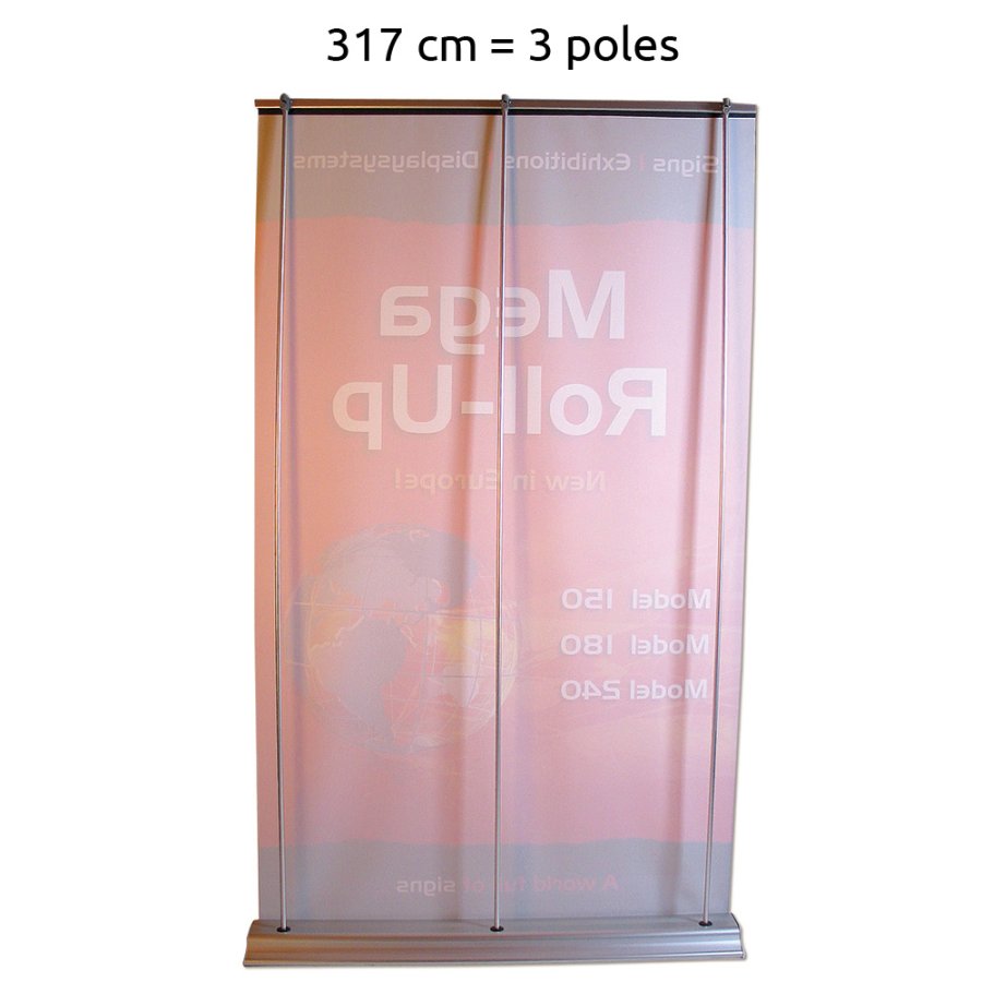 Mega Roll-up enkeltsidet - 320x250 cm - s&oslash;lv