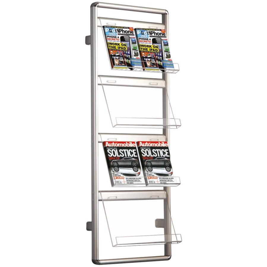 Info Line Wall Brochureholder til v&aelig;g - 8xA4 - 21x29.7 cm