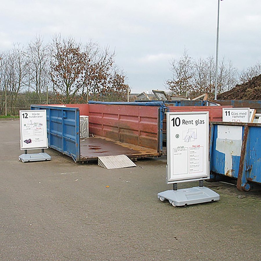 Wind-Sign Waterbase Gadeskilt - A0 - s&oslash;lv