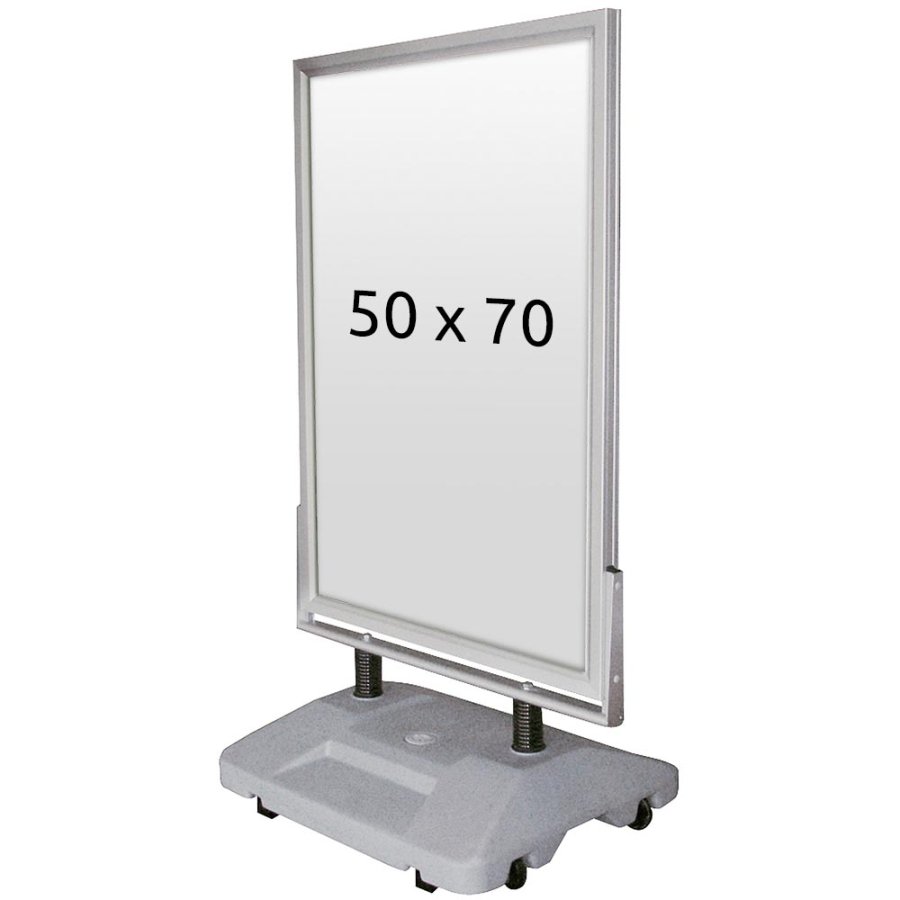 Wind-Sign Waterbase Gadeskilt - 50x70 cm - s&oslash;lv