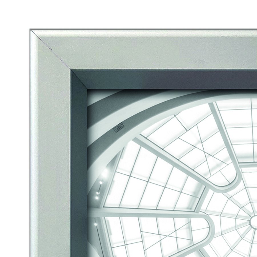 Klikramme med 42mm aluminium Security Frame profil, s&oslash;lv - A2