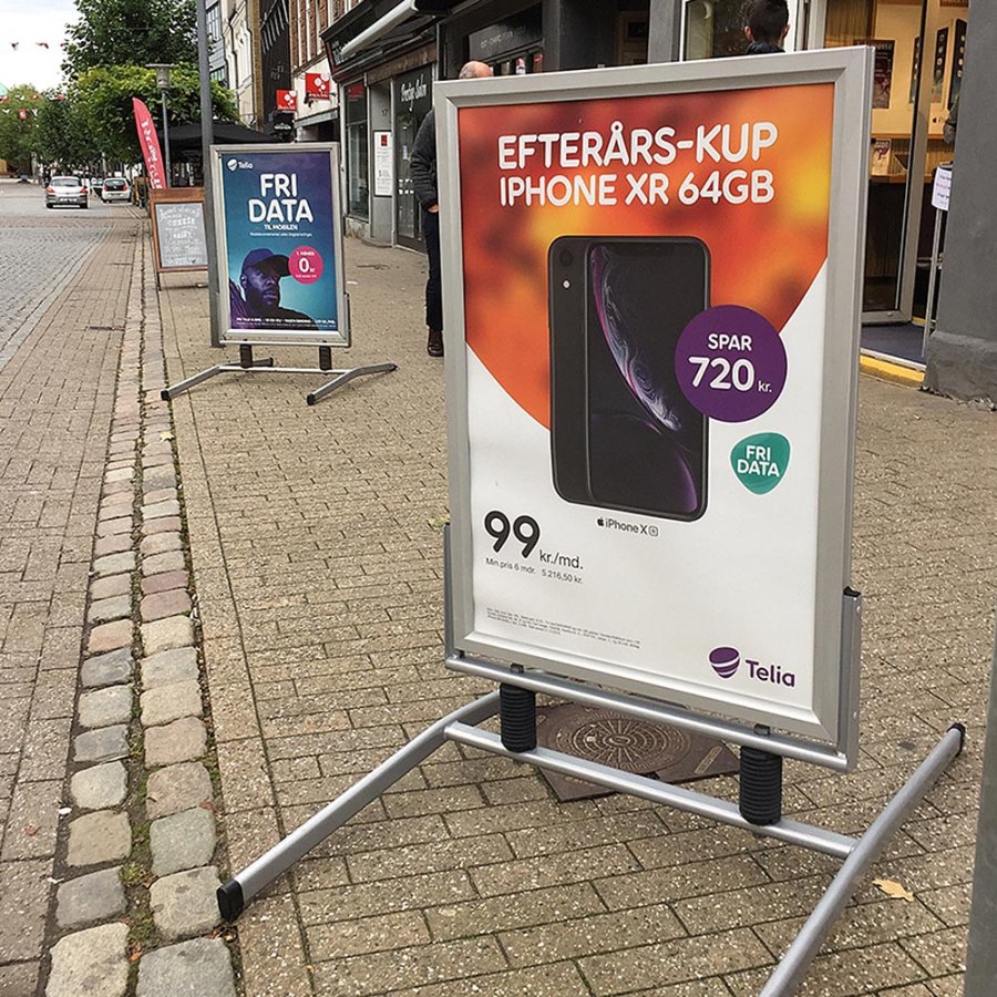 Wind-Line Basic Gadeskilt - 50x70 cm - s&oslash;lv