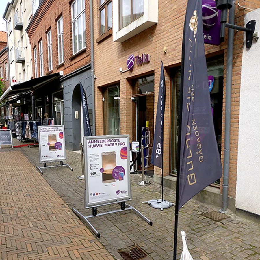 Wind-Line Basic Gadeskilt - A1 - s&oslash;lv