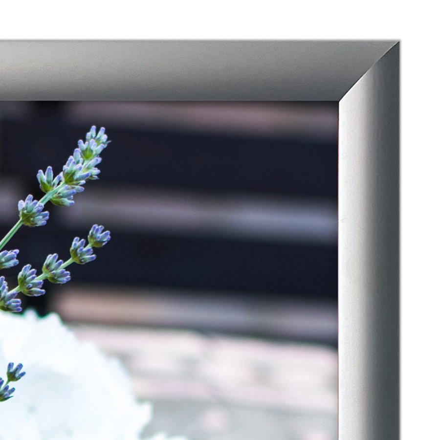 Klikramme med 25mm aluminium profil, s&oslash;lv - A1