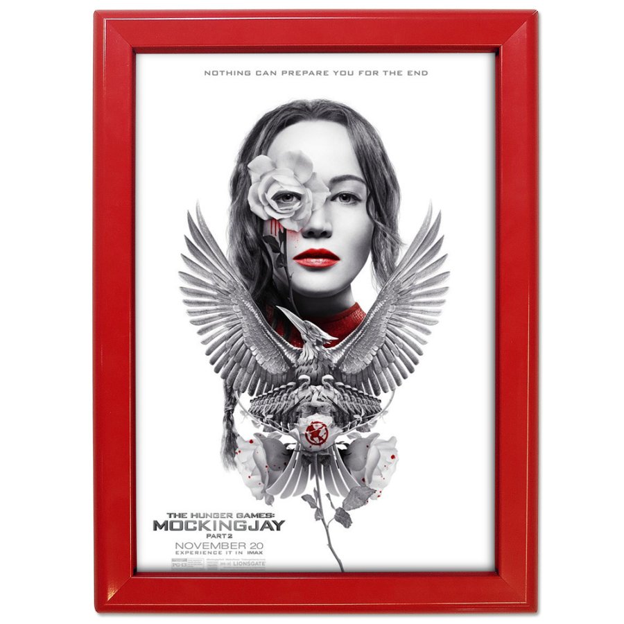 Klikramme med 32mm aluminium fladprofil, r&oslash;d - A1