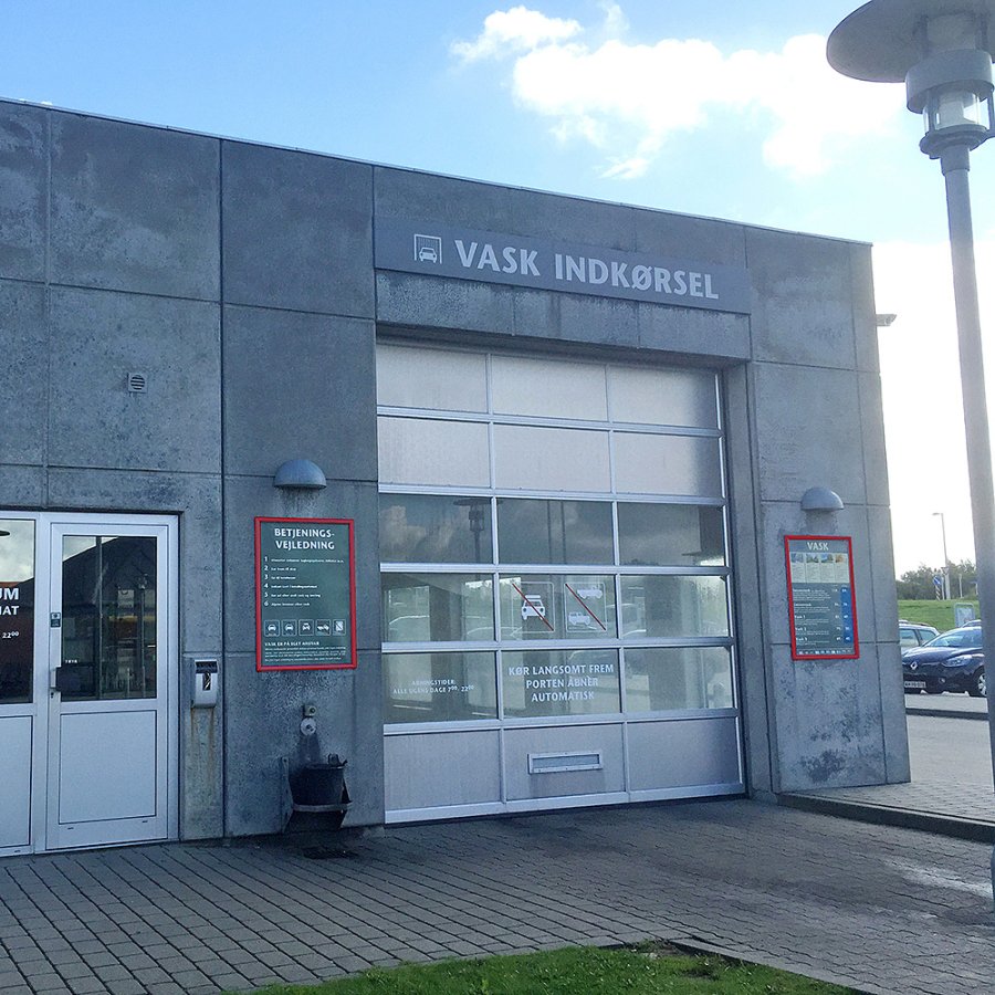 Klikramme med 32mm aluminium fladprofil, r&oslash;d - 70x100 cm