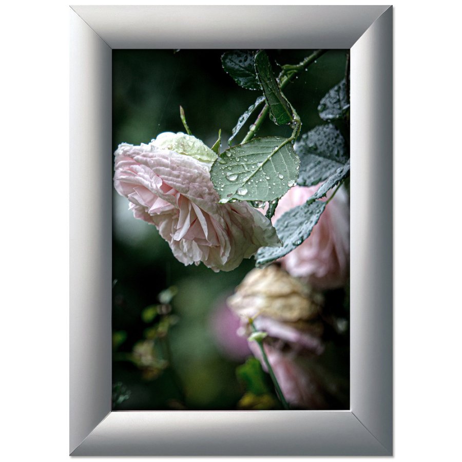 Klikramme, 45 mm aluminiumprofil, s&oslash;lv, 70 x 200 cm