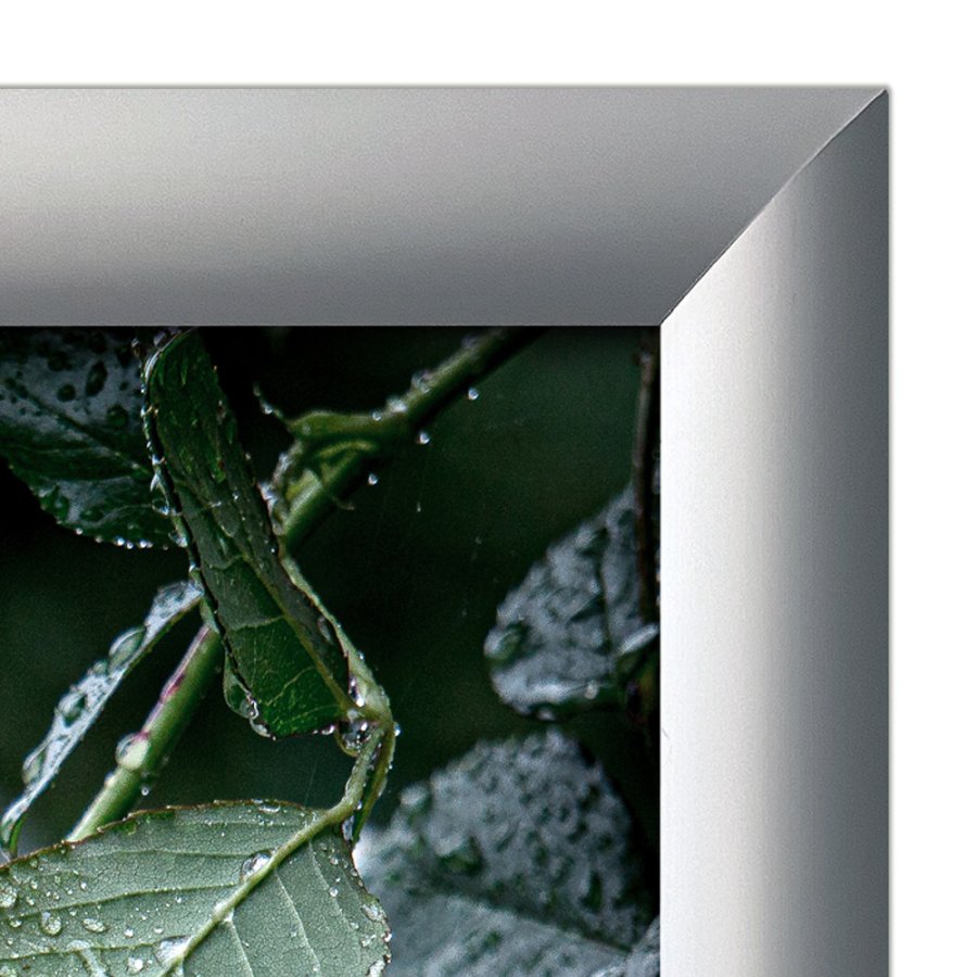 Klikramme med 45mm aluminium profil, s&oslash;lv - 100x200 cm