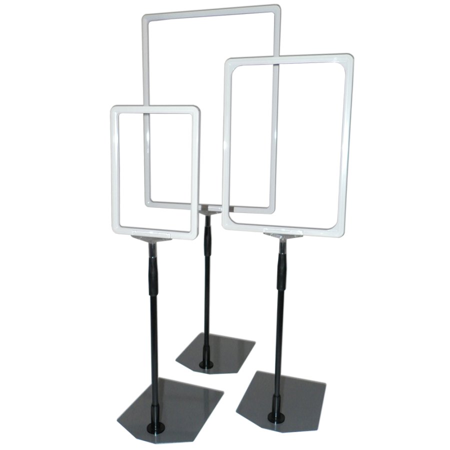 Flex Stander med hvid plastramme, A4