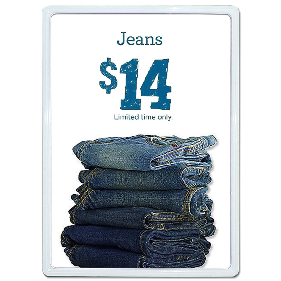 Flex Plastprisramme dobbeltsidet, hvid - A4