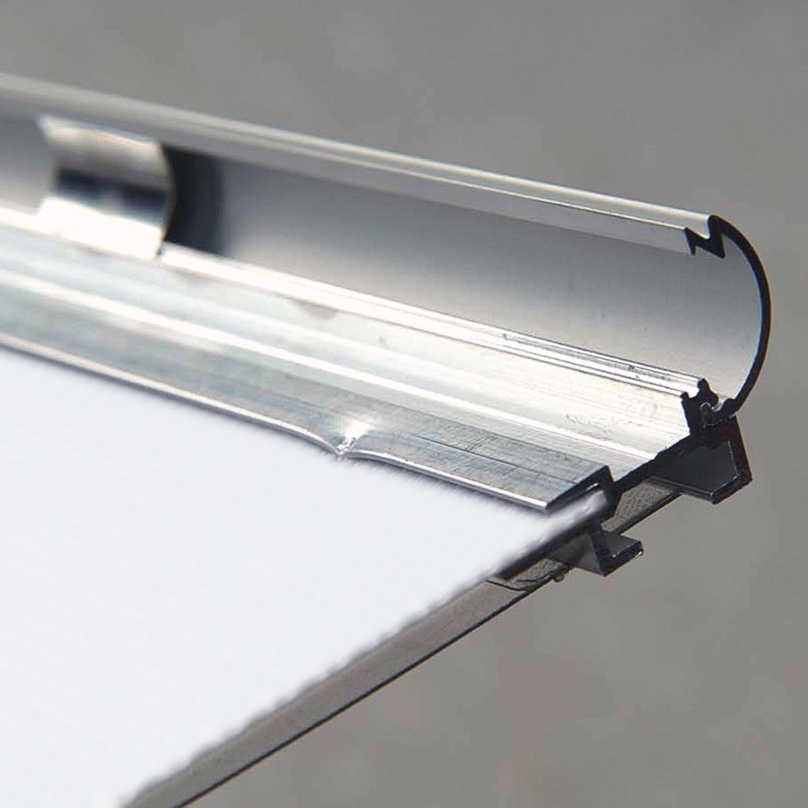 Klikramme med 15mm aluminium profil, s&oslash;lv - A5